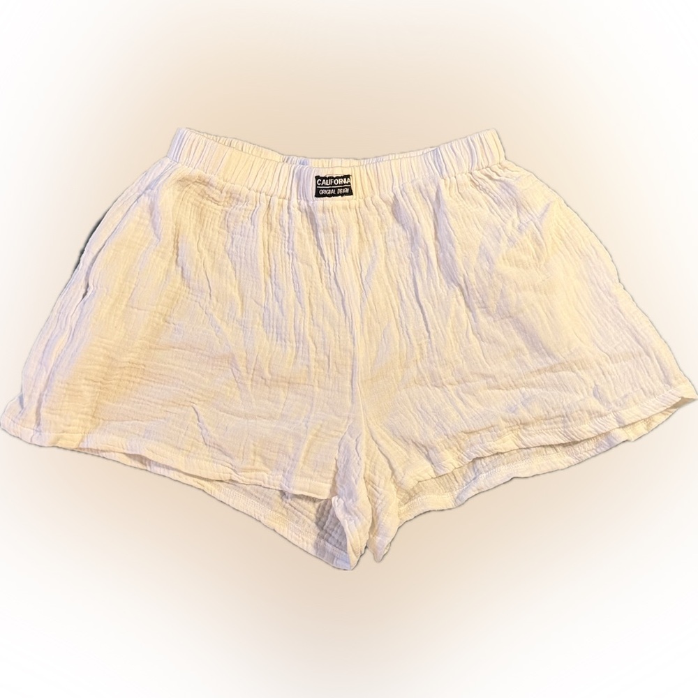 Women's Cream Gauze Shorts